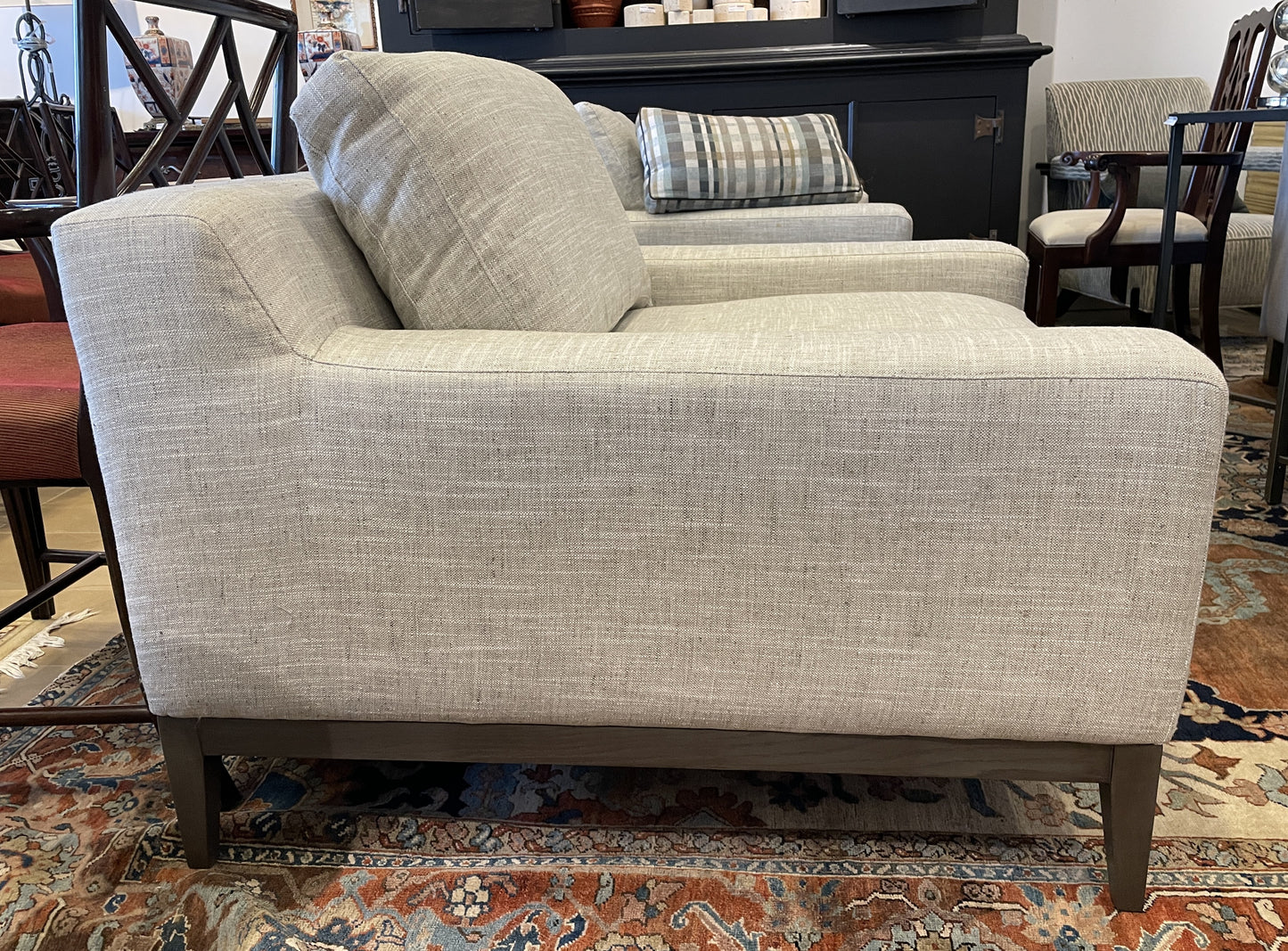CR Laine Oversized Lounge Chair in Linen (Four available) (0IV004)
