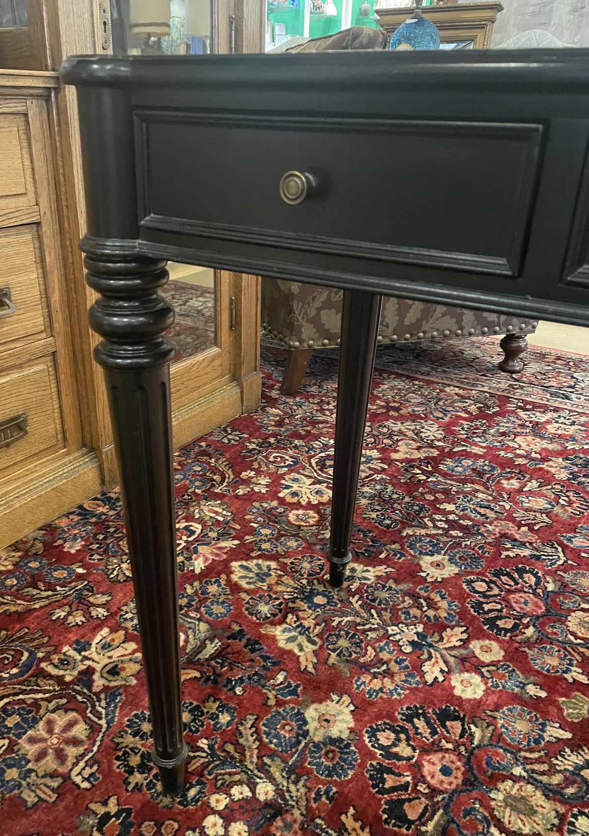 Ethan Allen Black Desk, AS IS (0QM004)