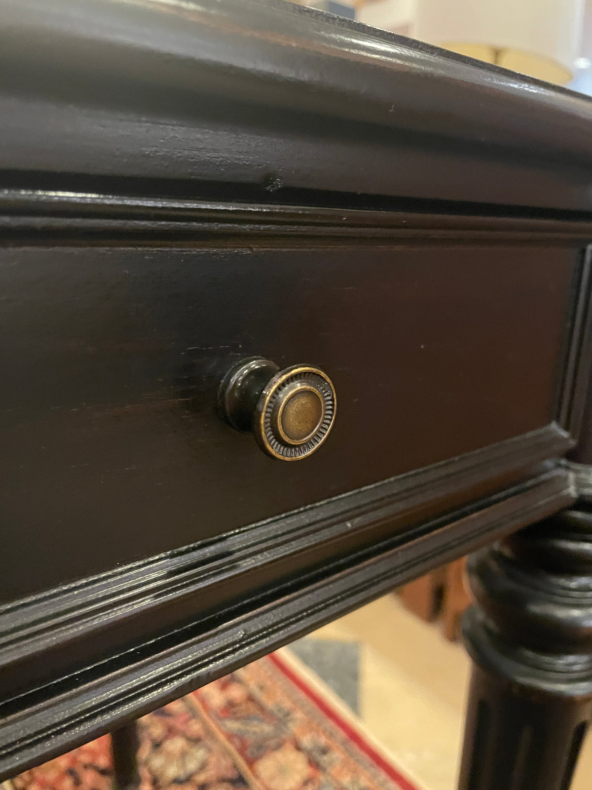 Ethan Allen Black Desk, AS IS (0QM004)