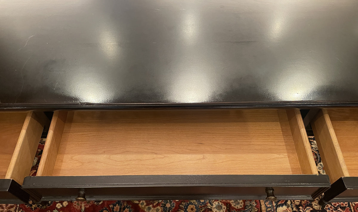 Ethan Allen Black Desk, AS IS (0QM004)