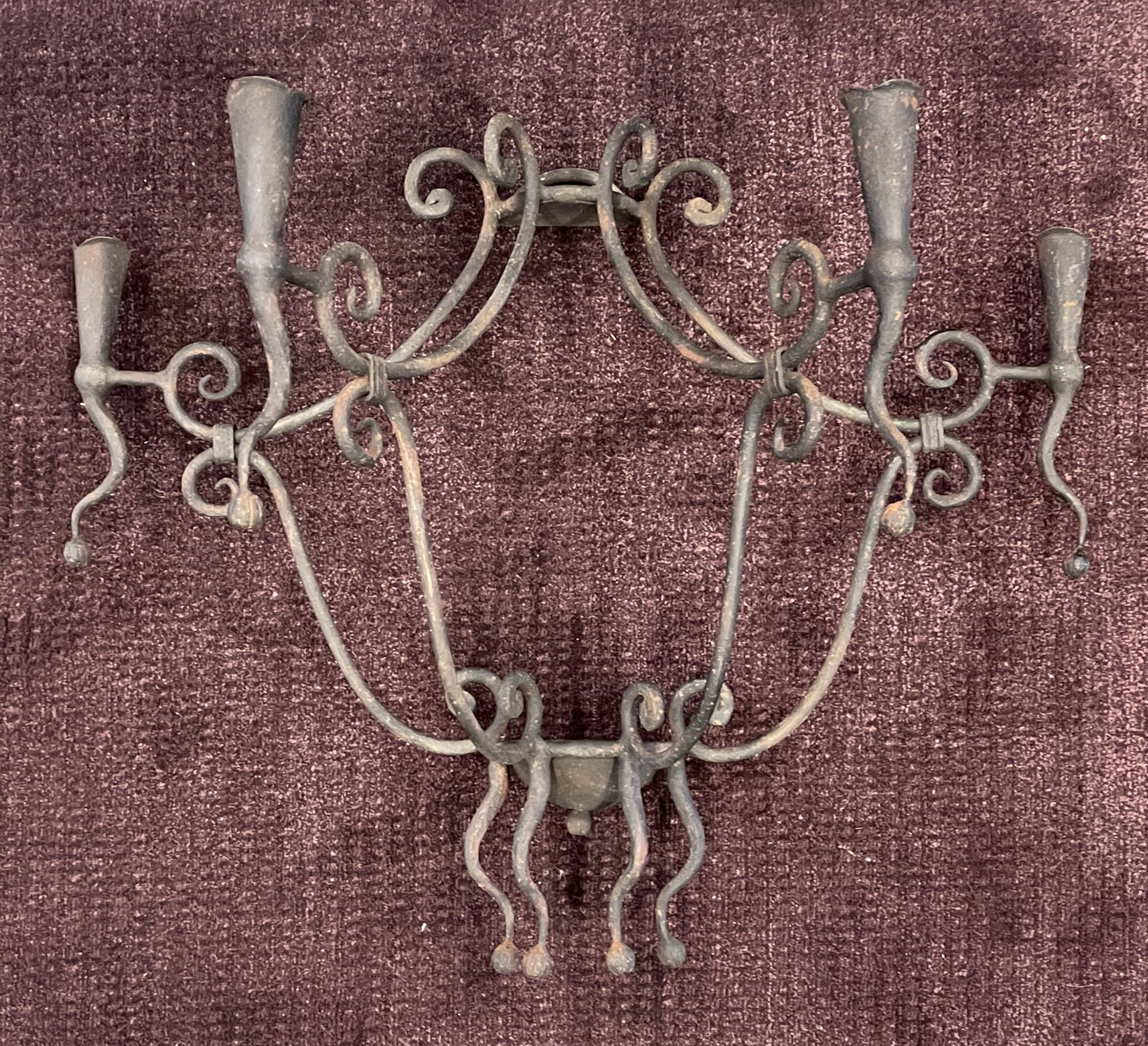 Wrought Iron Wall Candelabra (0JL02G)