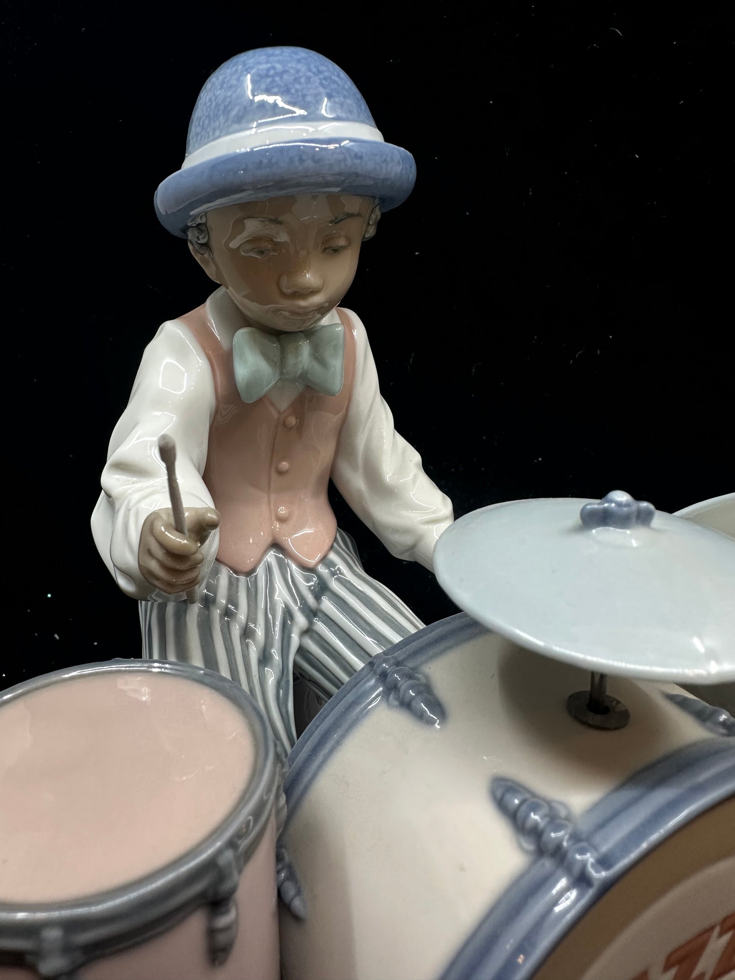 Lladro Jazz Drums Figurine #5929 AS IS Black Legacy Collection (61VYVH)