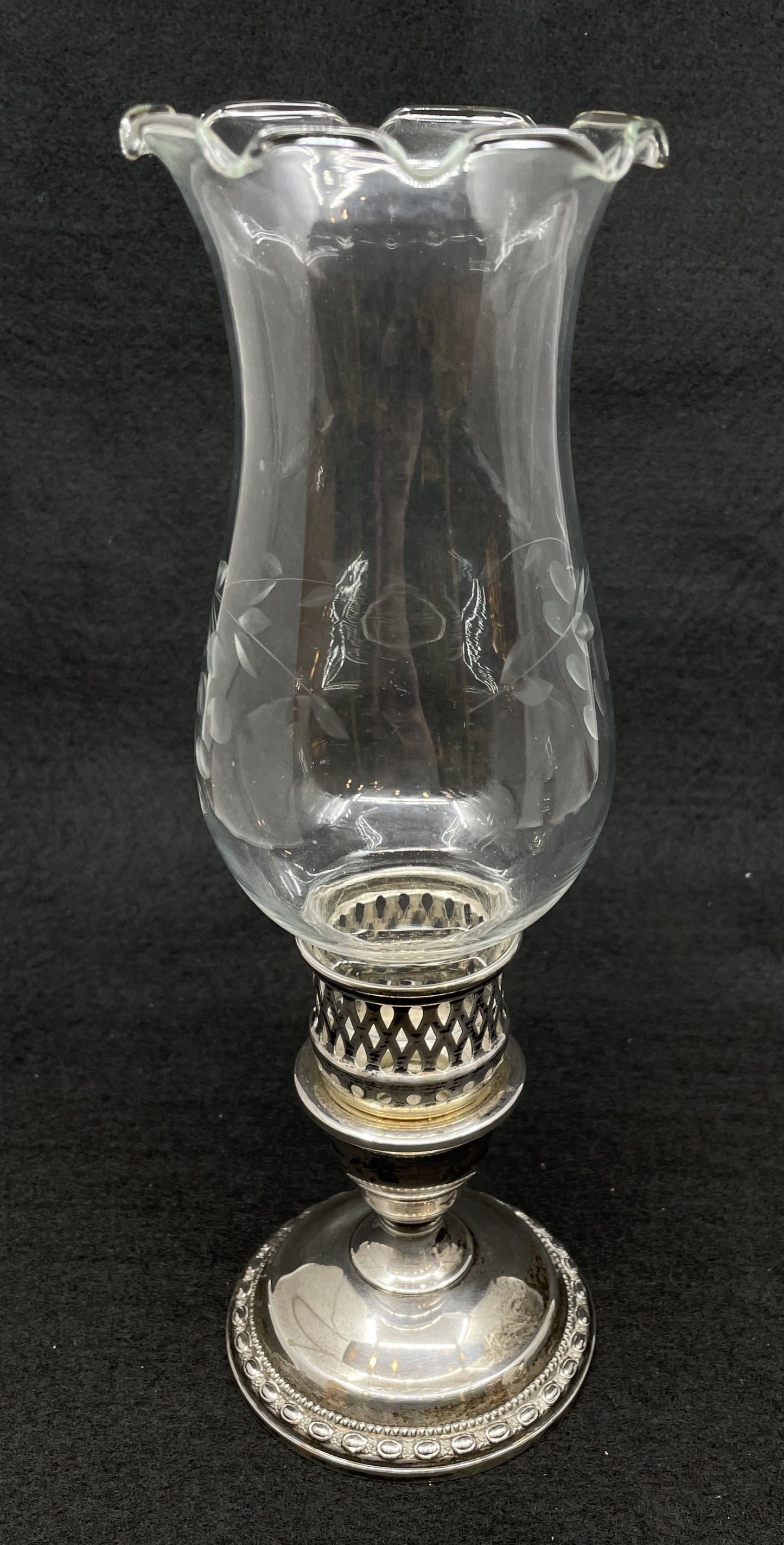 LaPierre Sterling Hurricane Candlesticks, a pair (012005)