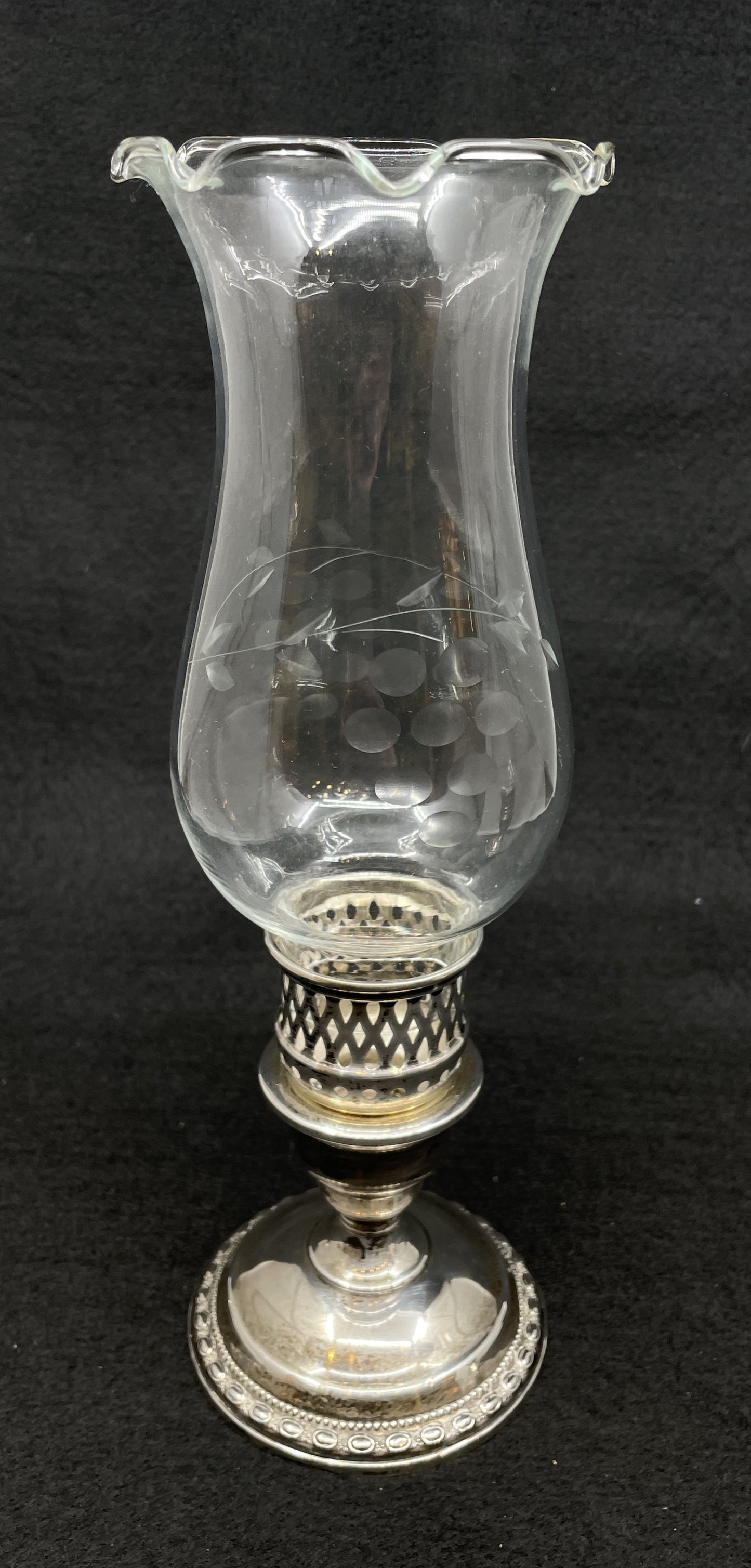 LaPierre Sterling Hurricane Candlesticks, a pair (012005)