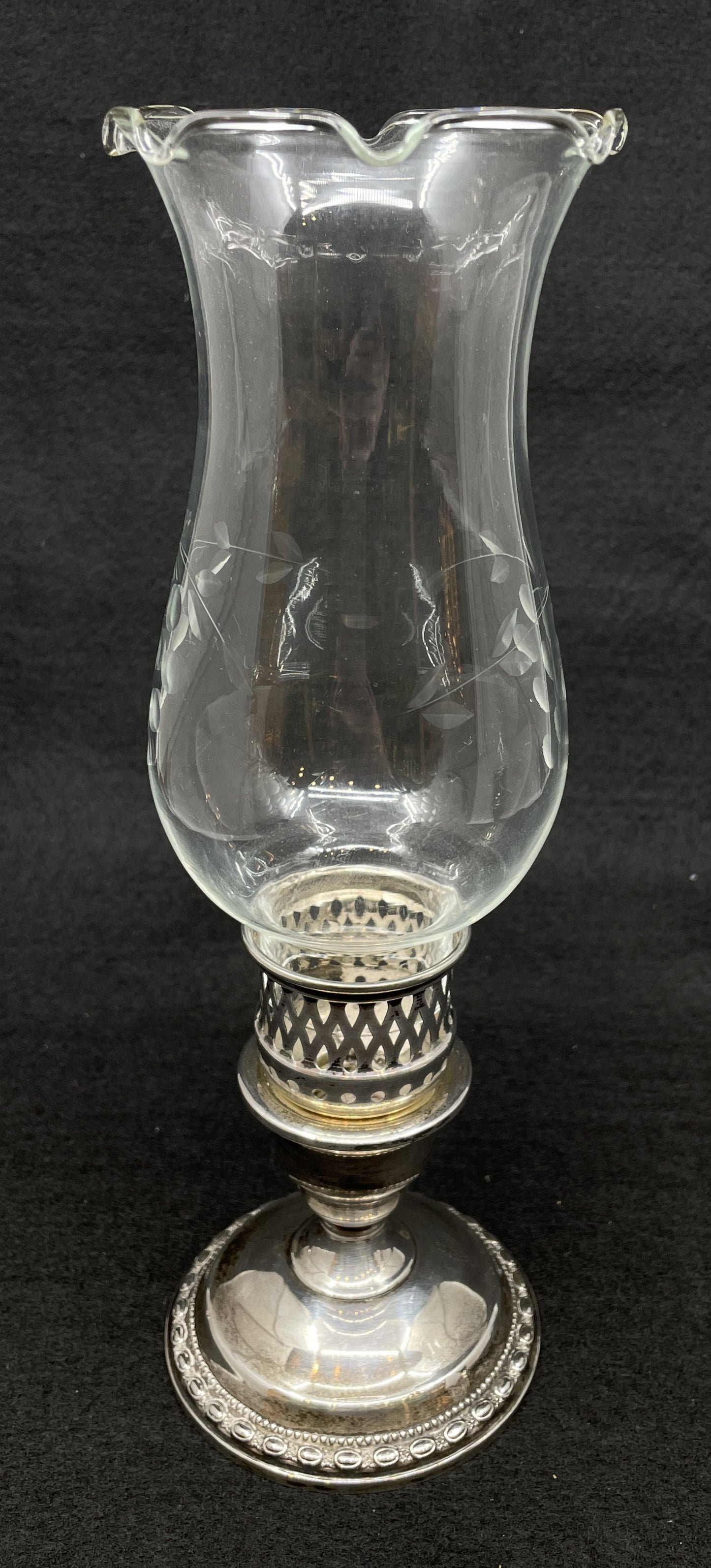 LaPierre Sterling Hurricane Candlesticks, a pair (012005)