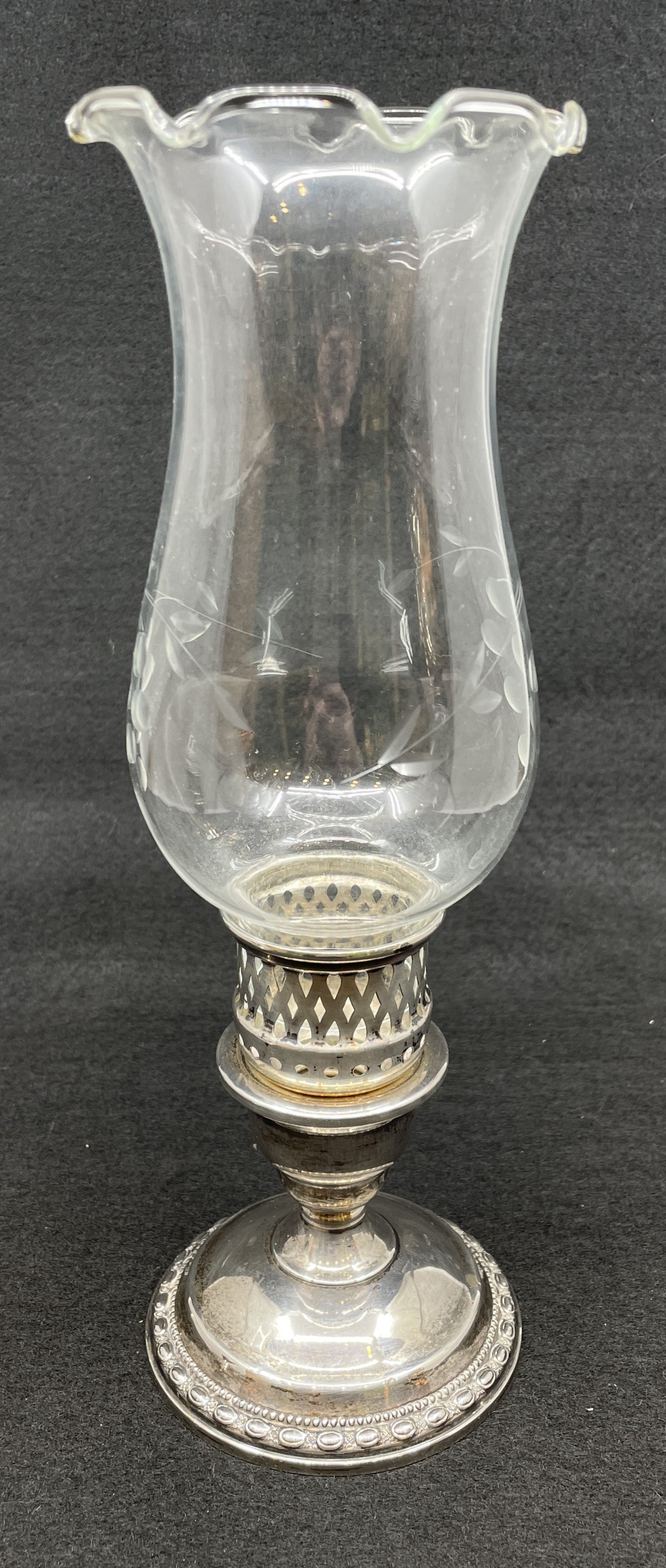 LaPierre Sterling Hurricane Candlesticks, a pair (012005)