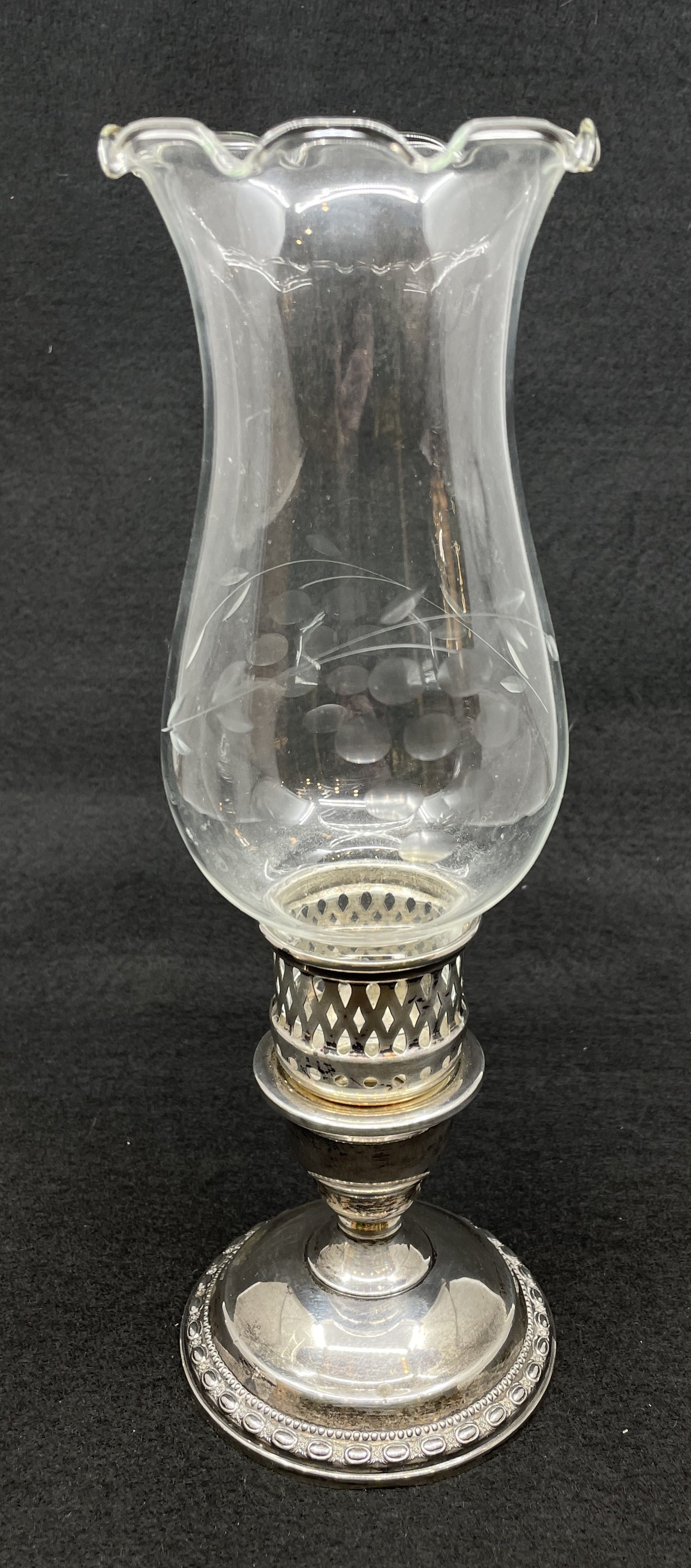 LaPierre Sterling Hurricane Candlesticks, a pair (012005)