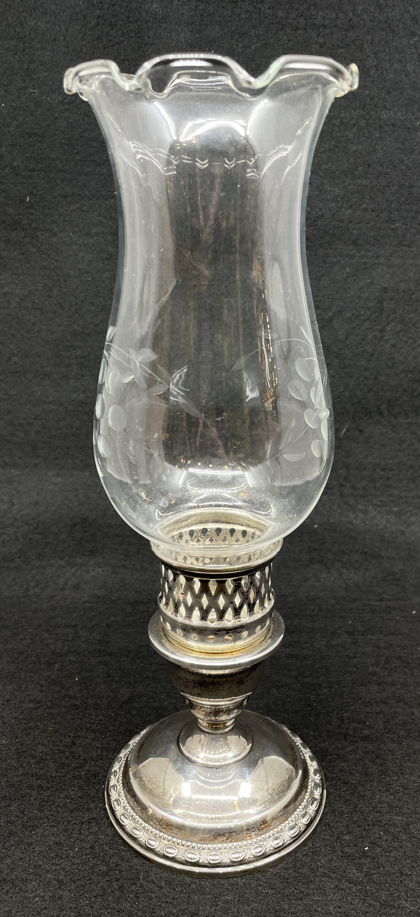 LaPierre Sterling Hurricane Candlesticks, a pair (012005)