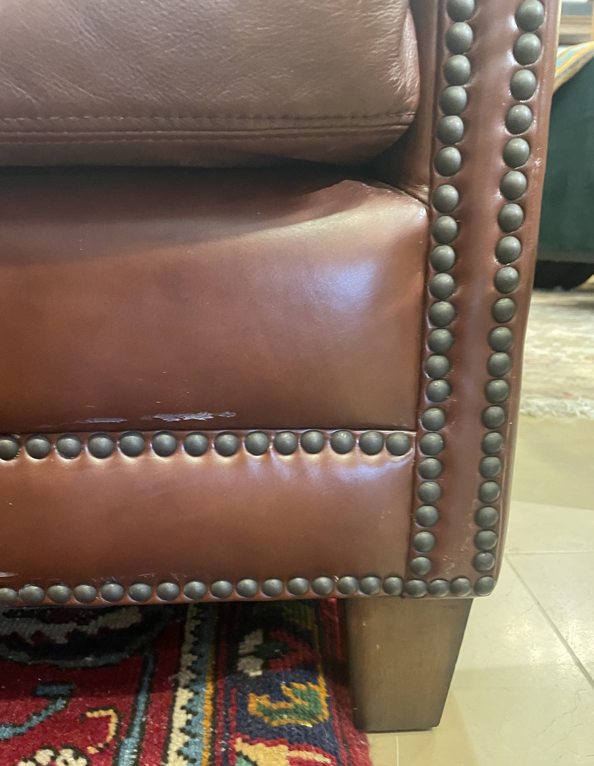 Tom's Price Leather Sofa, AS IS (0QO005)