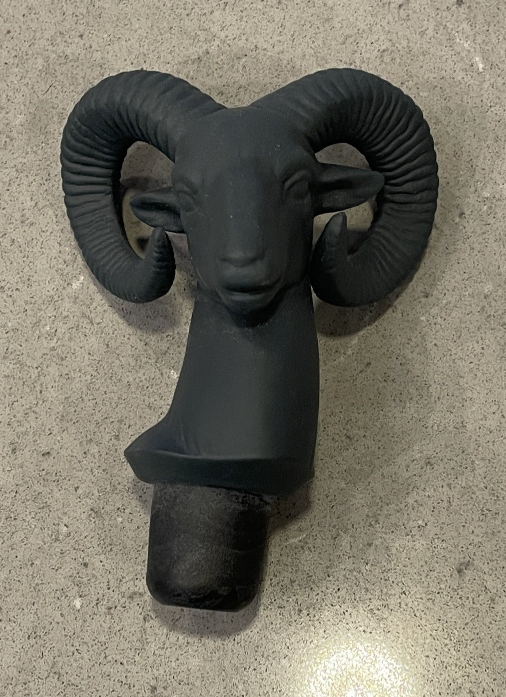 Lladro Re-Cyclos Bisque Ram Head Wine Stopper (CT127S)