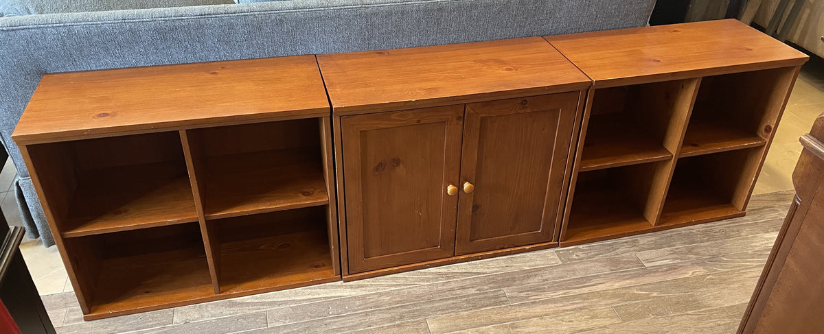 Low Cherry Bookself/Console, AS IS (0QO00B)