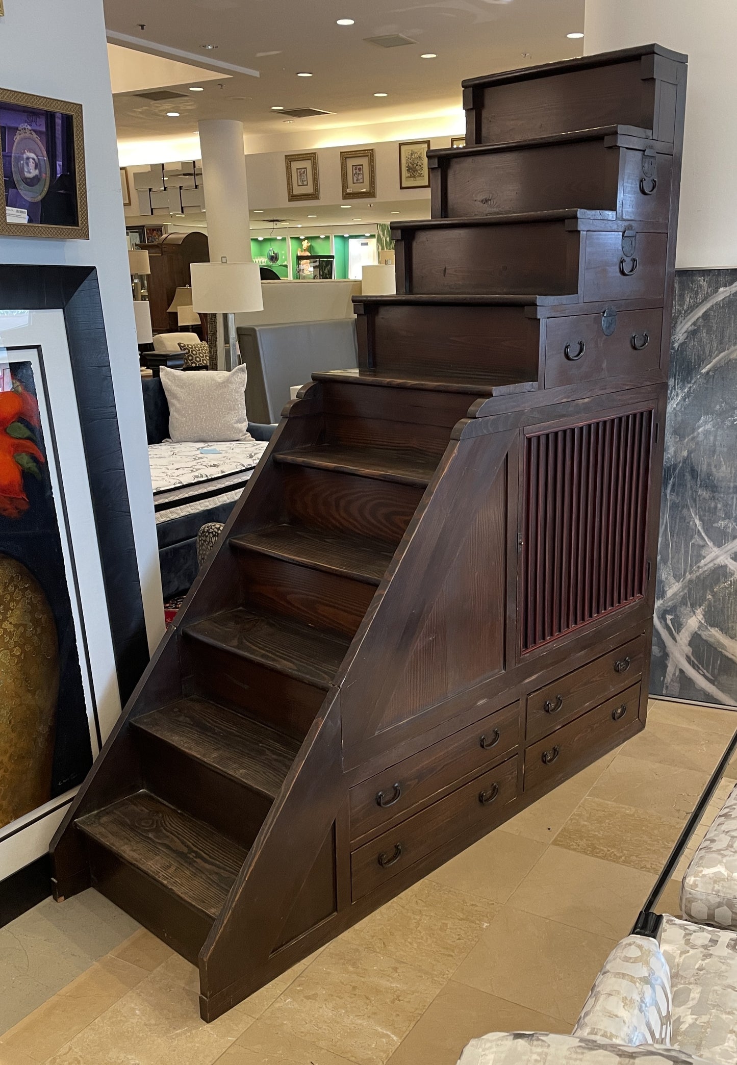 Antique Japanese Kaidan Step Tansu, AS IS (0MZ001)