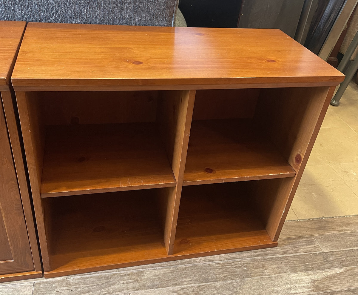 Low Cherry Bookself/Console, AS IS (0QO00B)