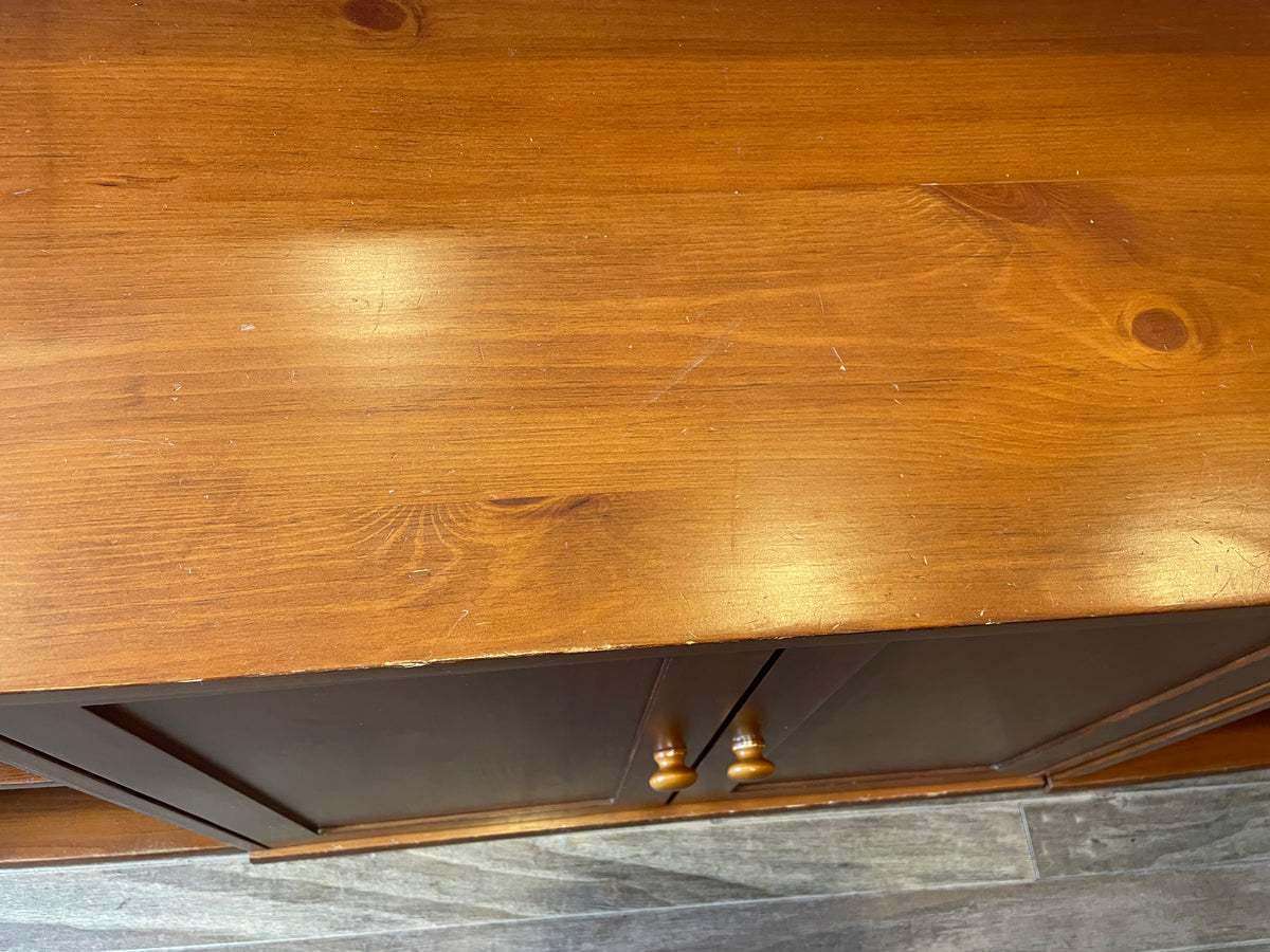 Low Cherry Bookself/Console, AS IS (0QO00B)