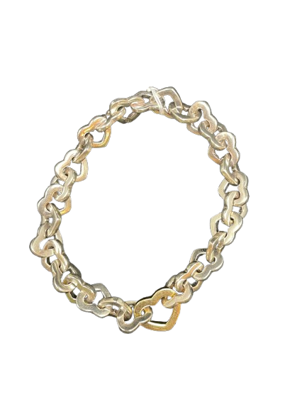 Tiffany and Co Heart Link Bracelet with 18K gold (0ET003)