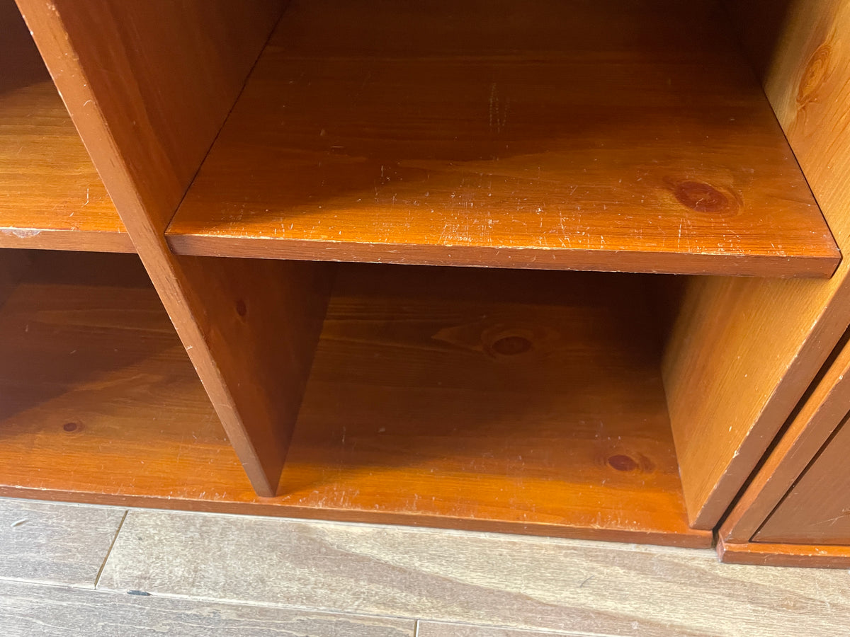 Low Cherry Bookself/Console, AS IS (0QO00B)
