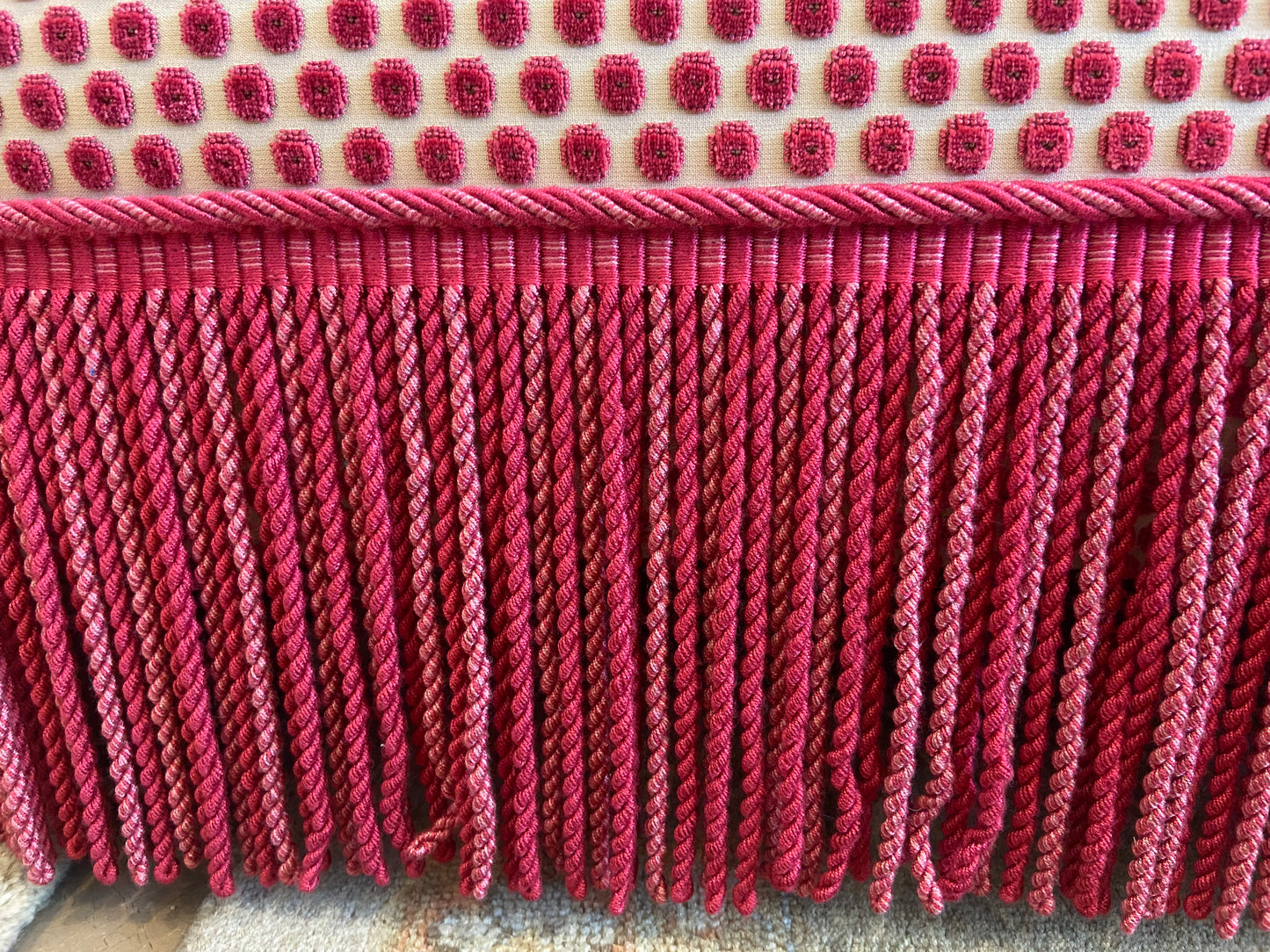 Custom Pink Tufted Bench/Ottoman