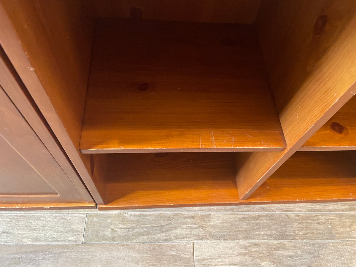 Low Cherry Bookself/Console, AS IS (0QO00B)