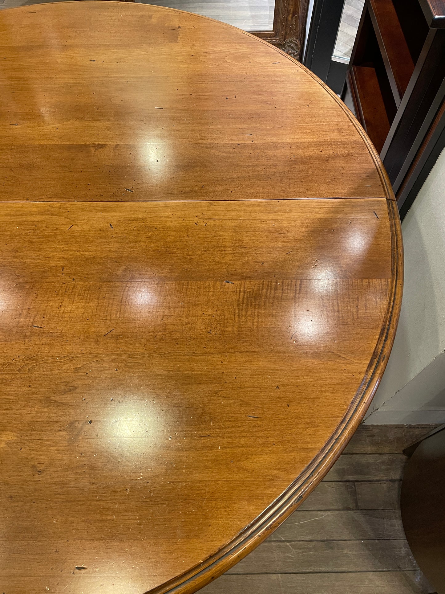 Ethan Allen Dual Tone Round Pedestal Dining Table, AS IS (0MX001)