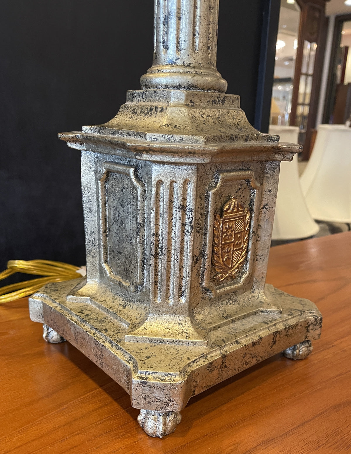 Column Gilt Buffet Lamps, a pair (0M700D)