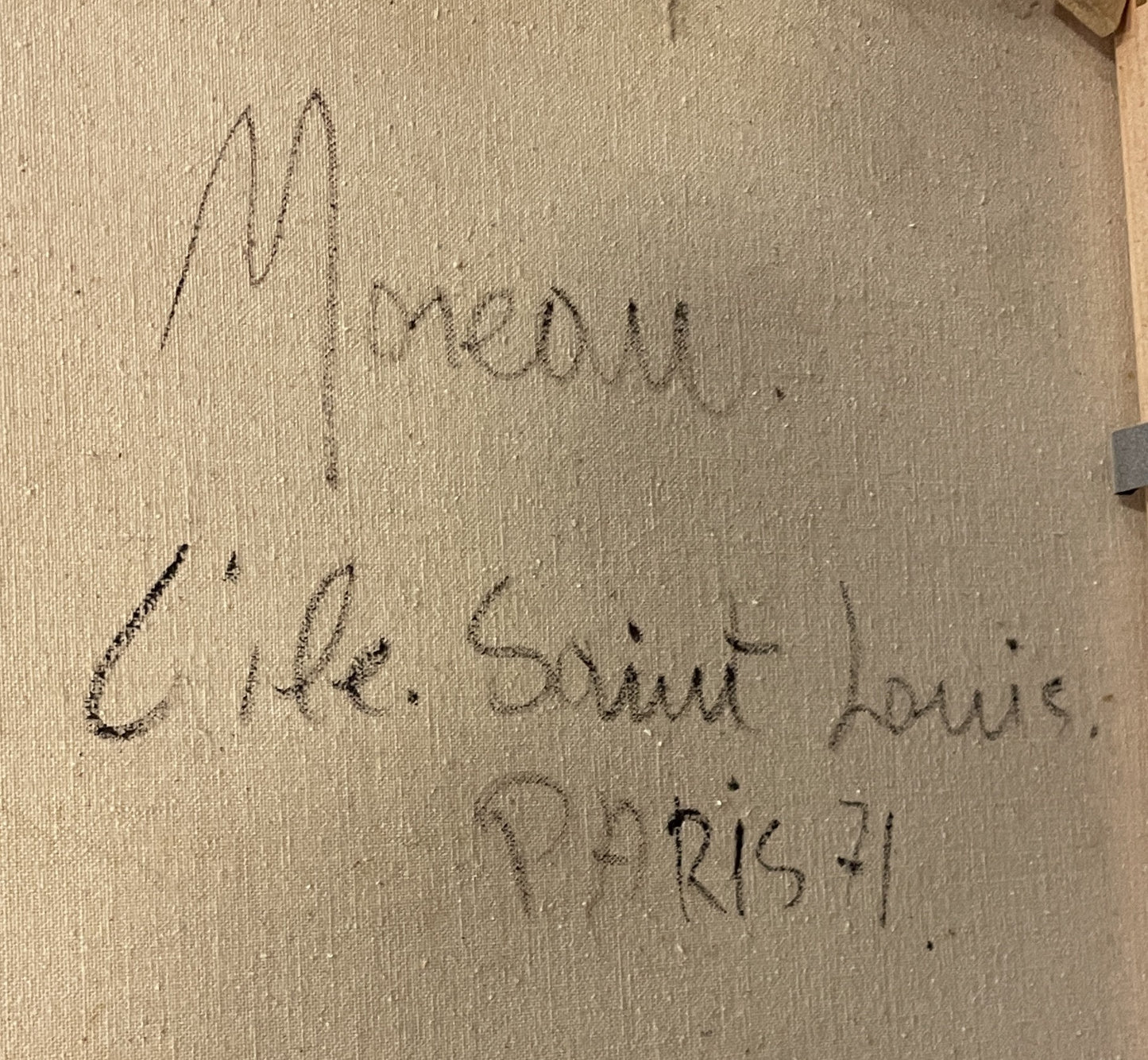 Moreau (France, 1940) "Life Saint Louis" Paris Oil on Canvas (0MJ00C)