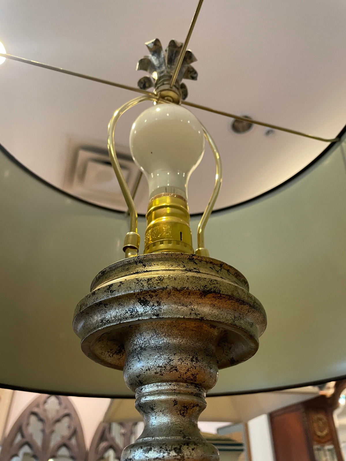 Column Gilt Buffet Lamps, a pair (0M700D)