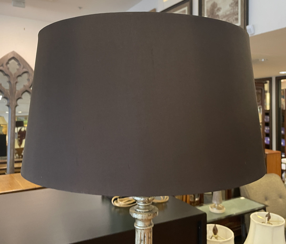 Column Gilt Buffet Lamps, a pair (0M700D)