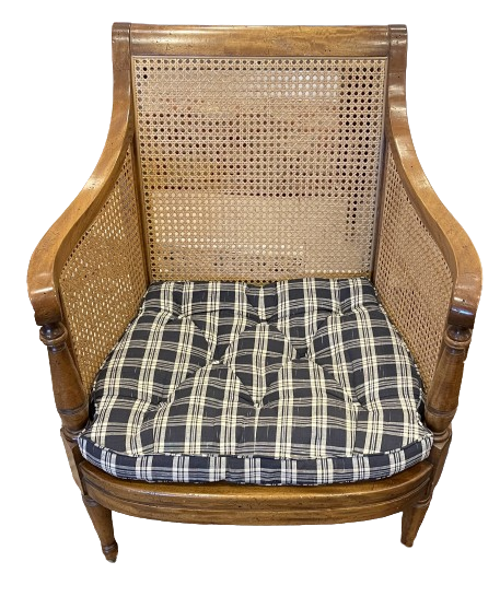 Regency Style Caned Chair with Upholstered seat (0EZ001)