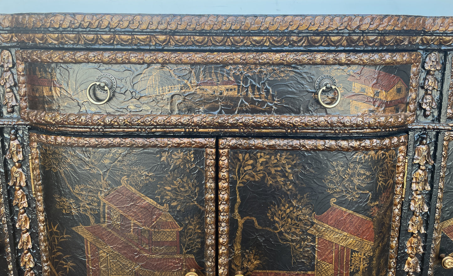 Maitland Smith Chinoiserie Sideboard (0N1002)