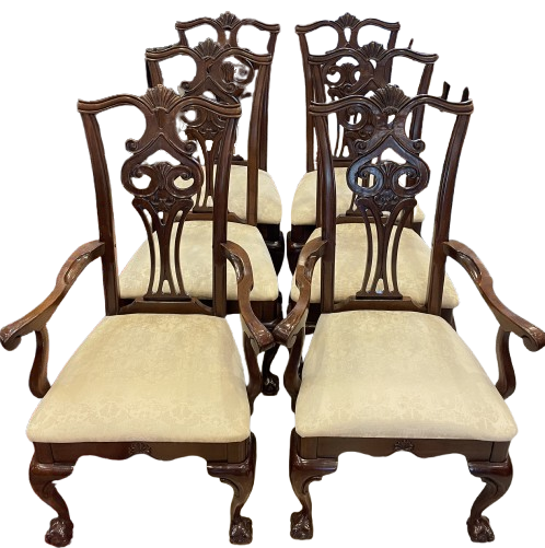 American Drew Chippendale Chairs, Set of 6. AS IS (0EW001)