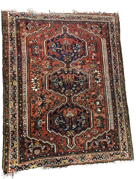 Turkish Rug approx 3x5 three central medallions (0EY005)