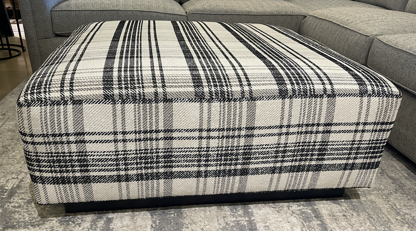 CR Laine Plaid Oversized Ottoman (0N200A)