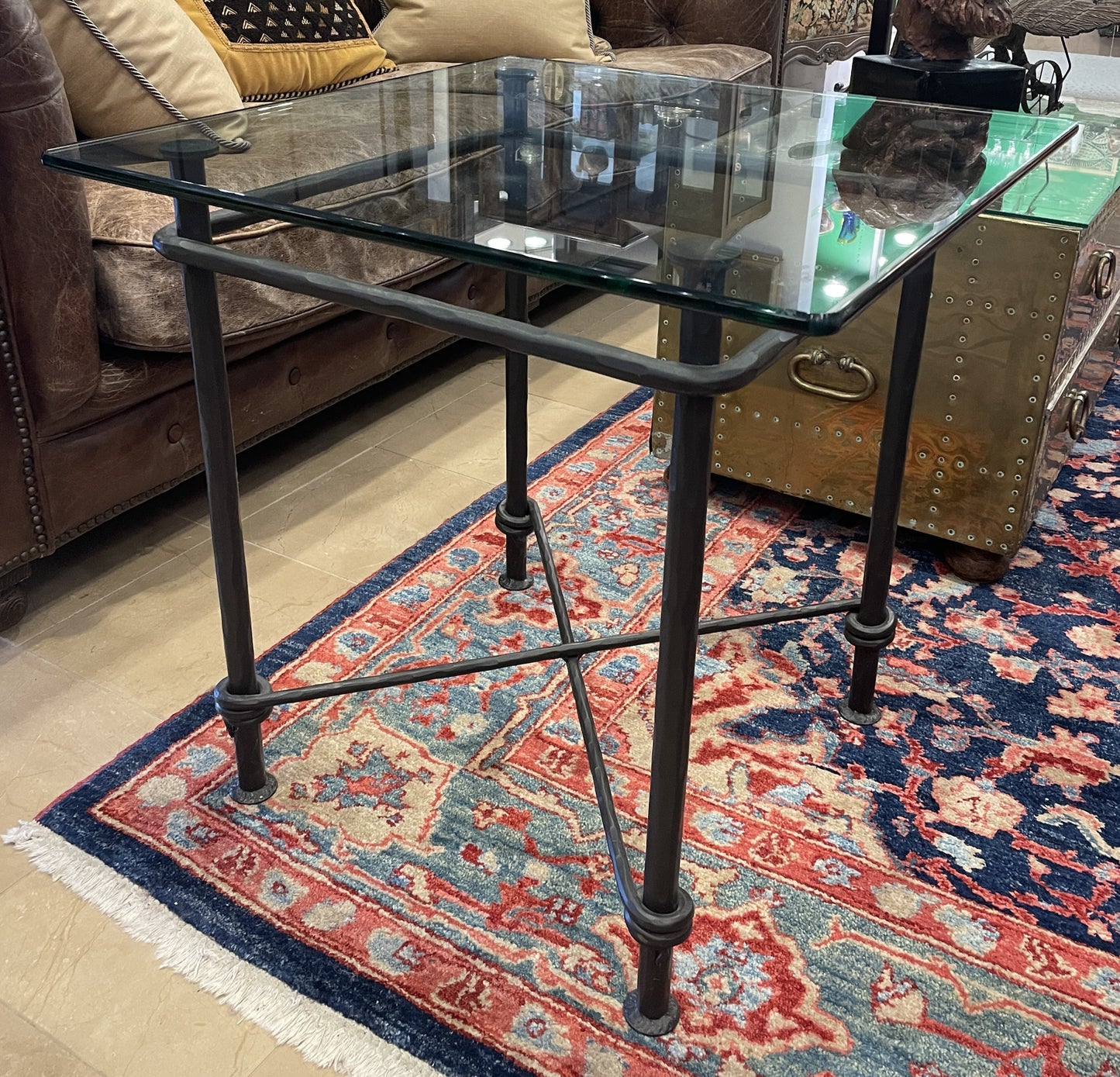 Saddle Creek Iron and Glass End Table (Two available 0N200M and 0N200N)