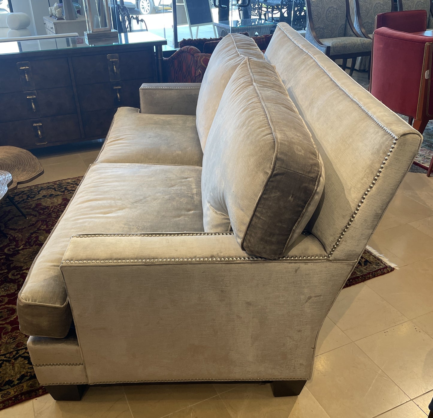 Henredon Custom Velvet Sofa, AS IS (0N4002)