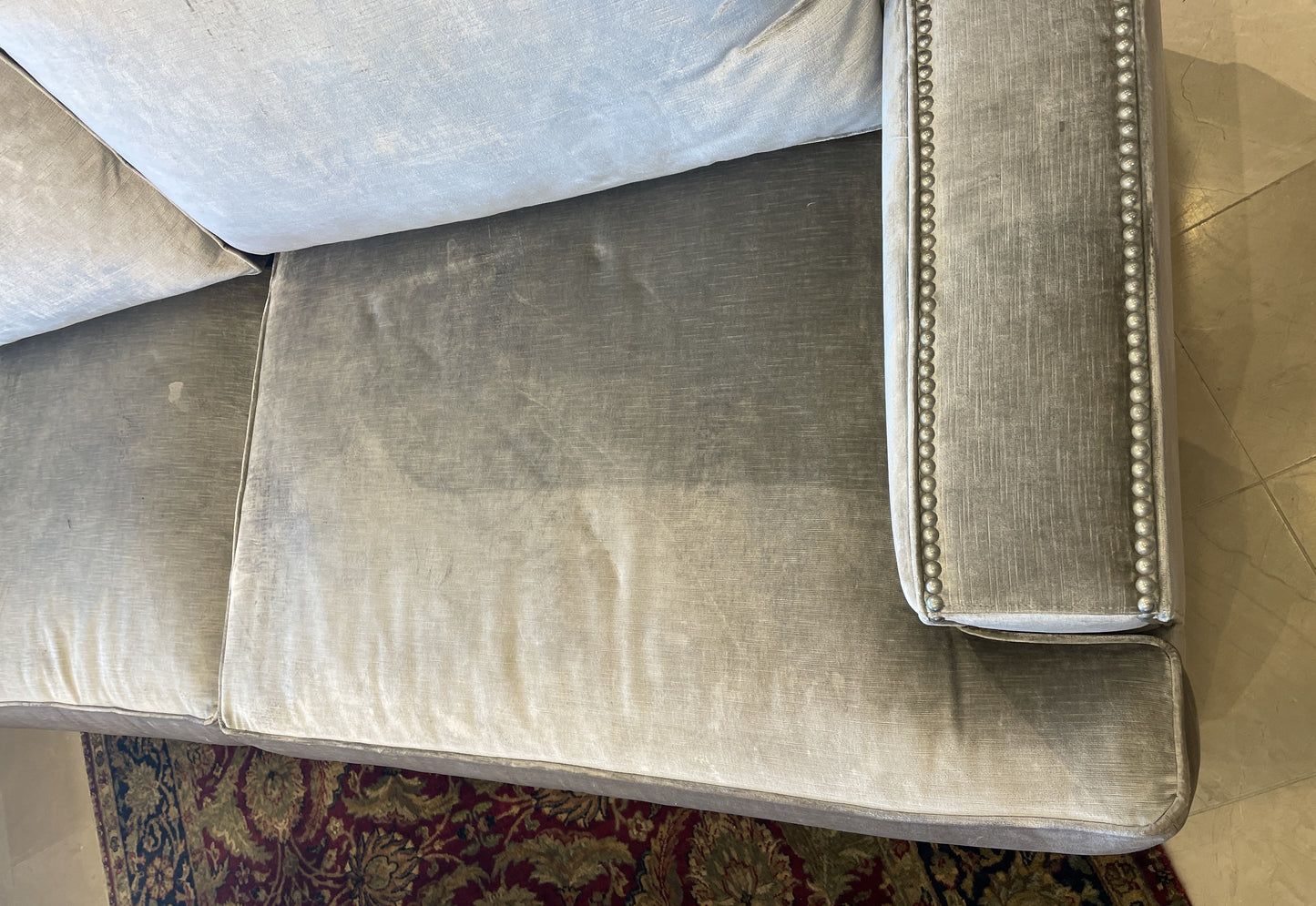 Henredon Custom Velvet Sofa, AS IS (0N4002)