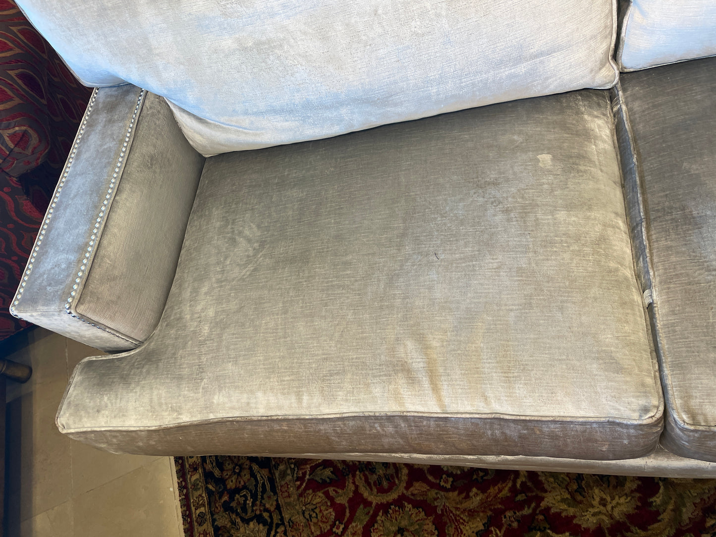Henredon Custom Velvet Sofa, AS IS (0N4002)