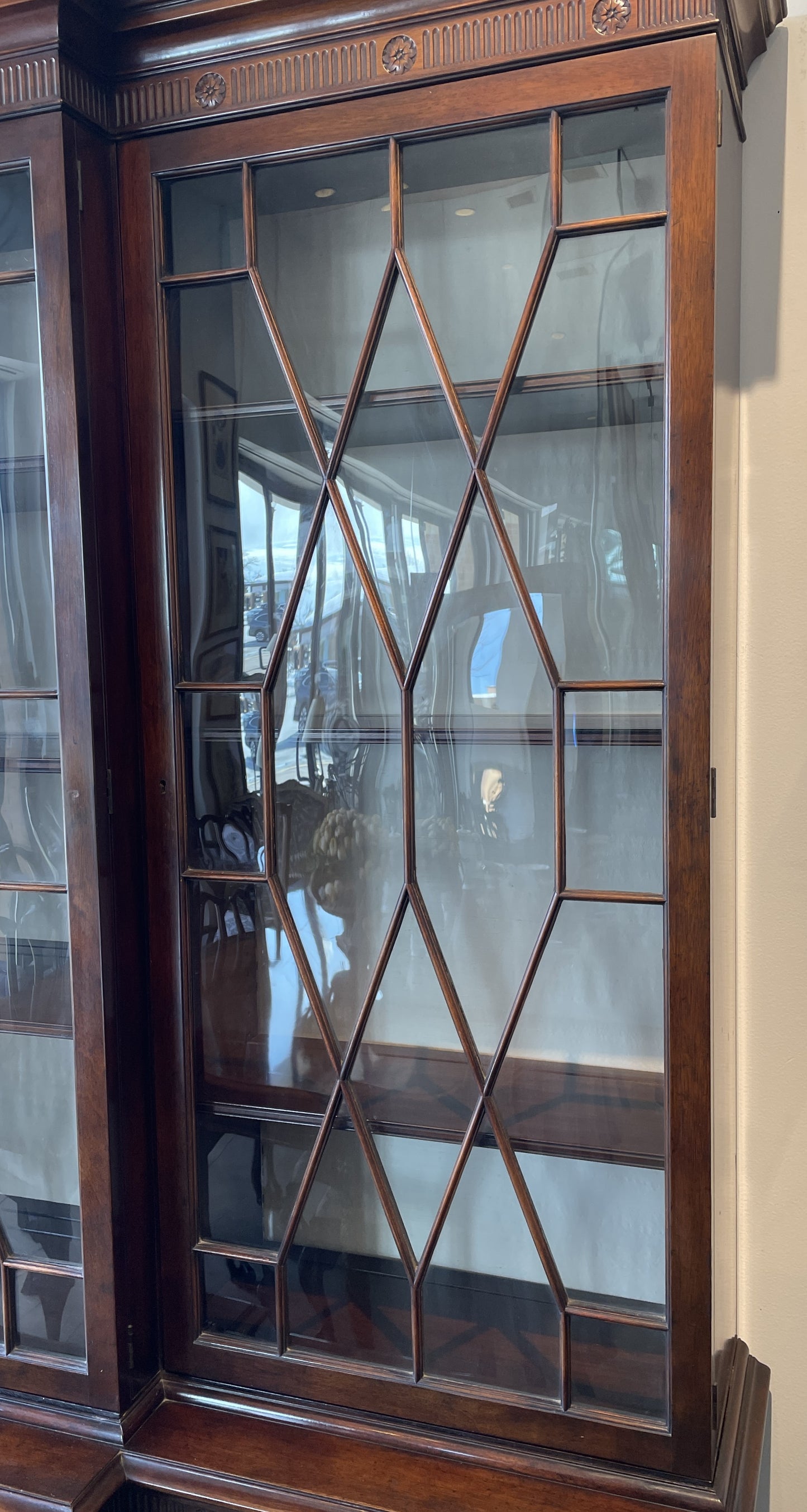 Baker Georgian Breakfront with 2 keys, AS IS (0J9001)