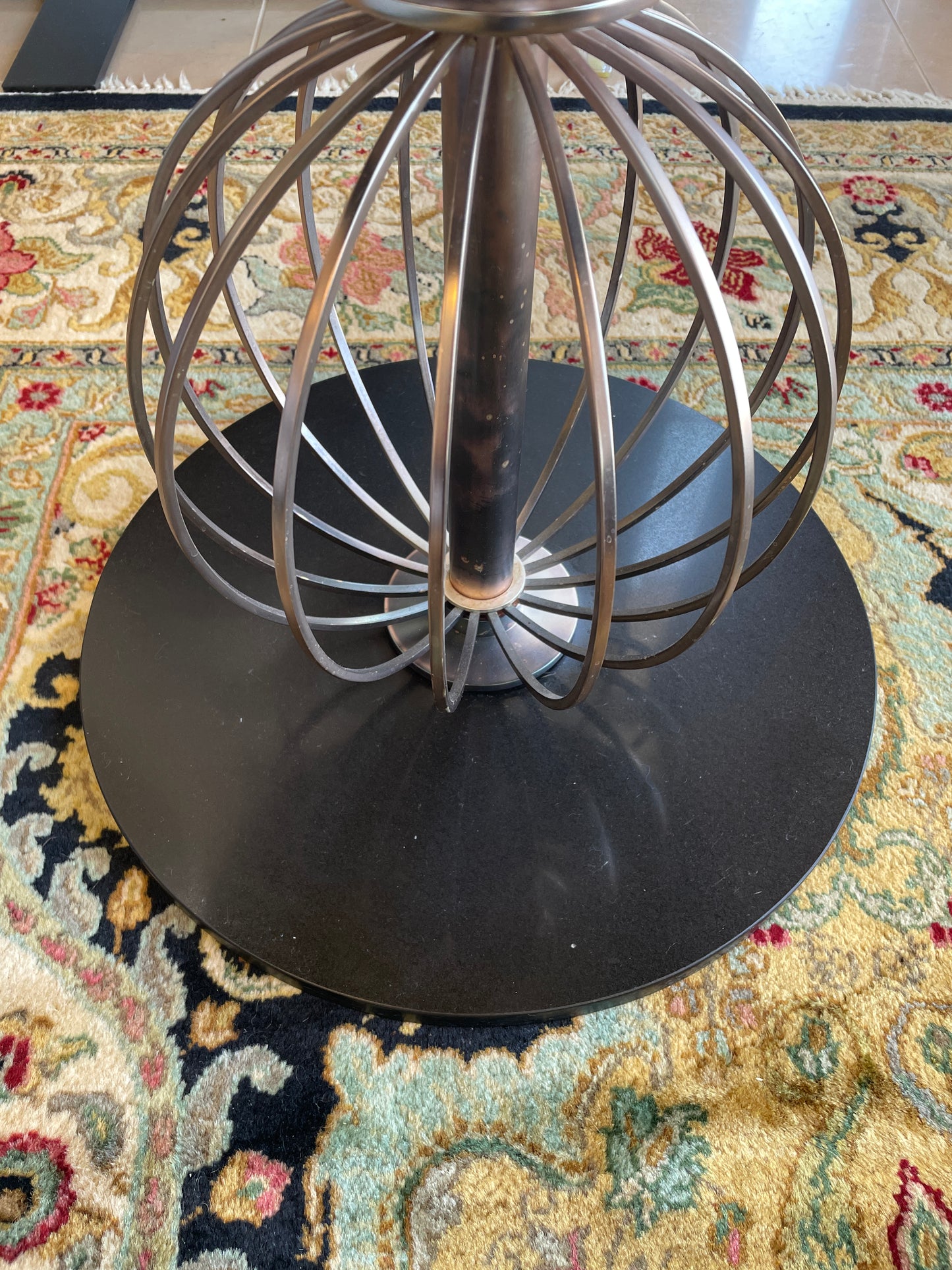 Barbara Barry "Pool Noodle" Metal and Marble End Table (0N4007)