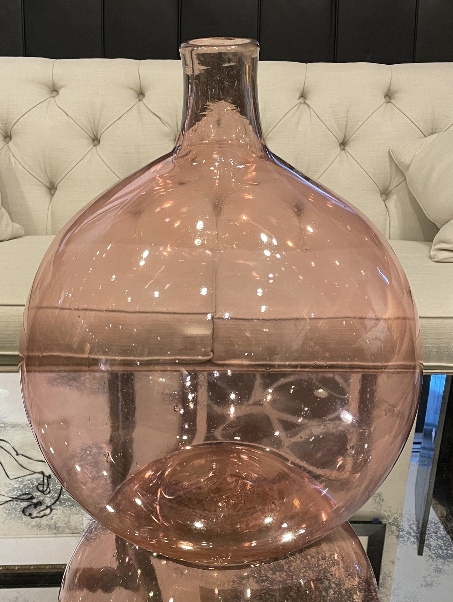 Hand Blown Bubblegum Pink Vase (0JC007)