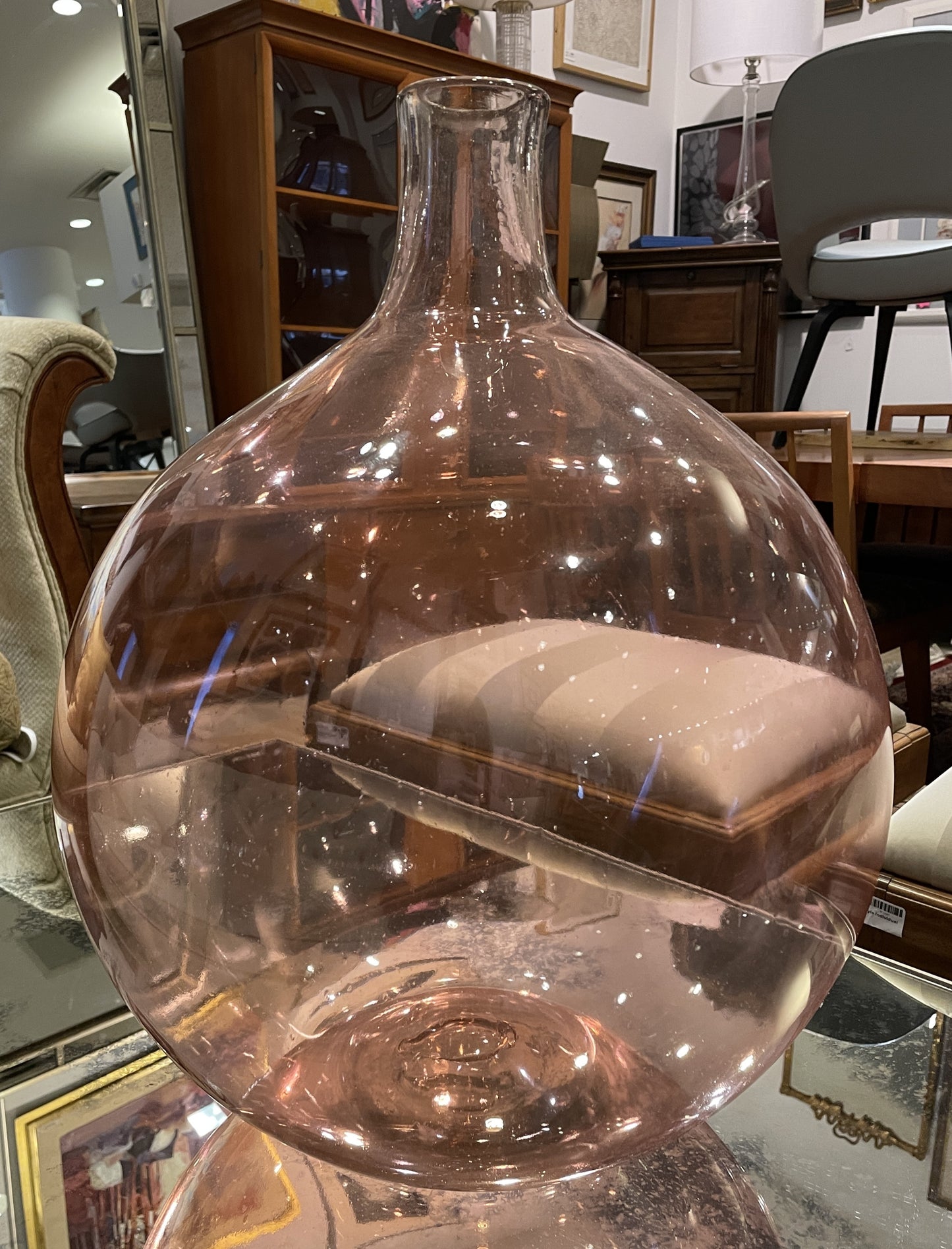 Hand Blown Bubblegum Pink Vase (0JC007)