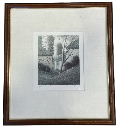 Kipness White Fences 84/175 Lithograph (025003)
