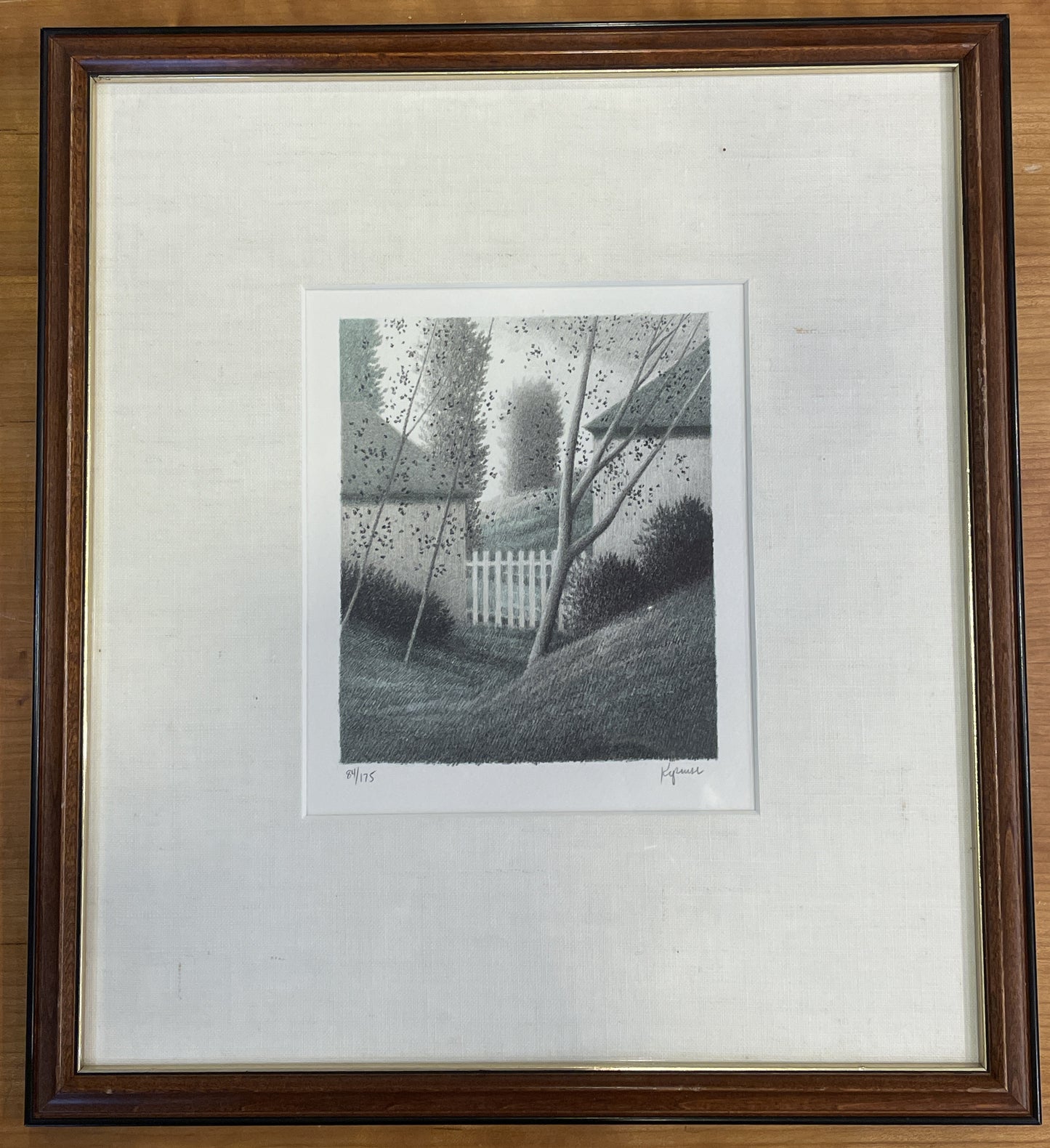 Kipness White Fences 84/175 Lithograph (025003)