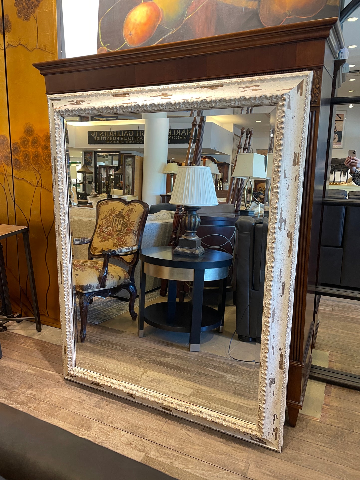 White Shabby Chic Oversized Mirror (0N200V)