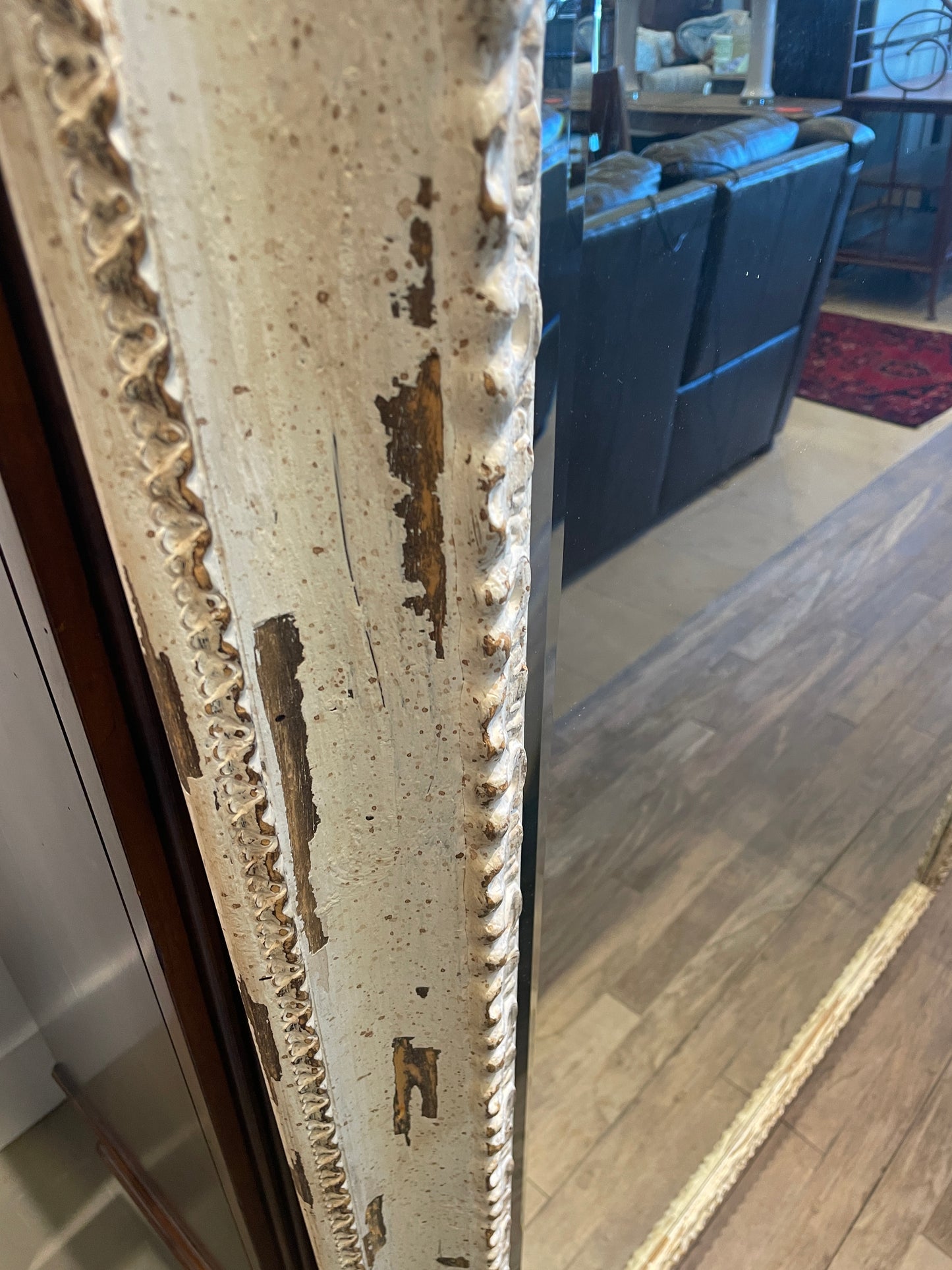 White Shabby Chic Oversized Mirror (0N200V)