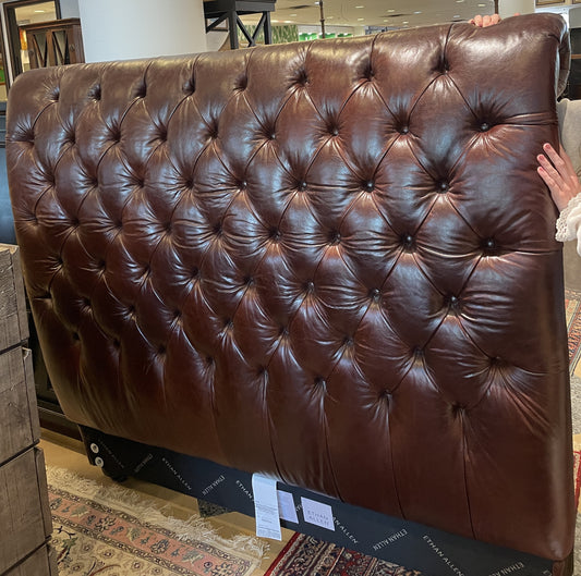 Ethan Allen Leather Tufted - QUEEN (0F1006)