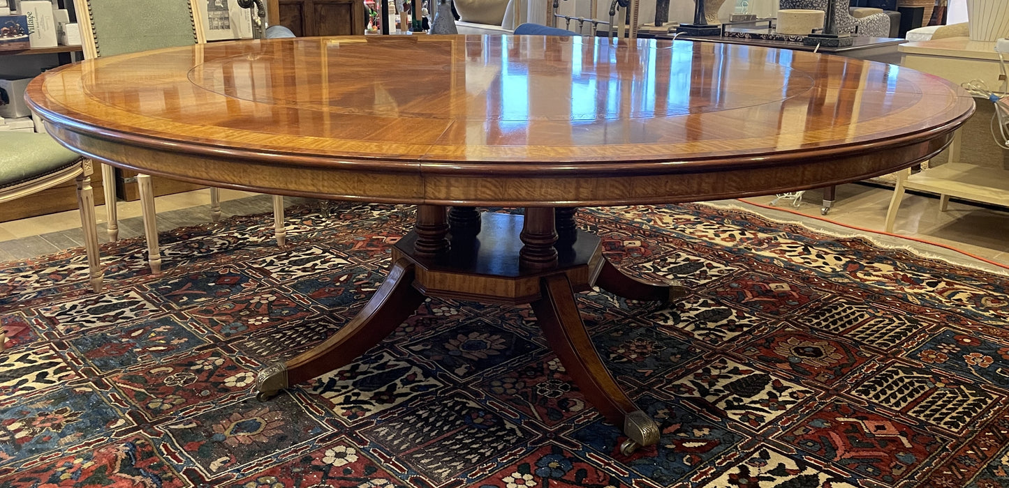 Restall Brown and Clennell Round Dining Table with Leaves (0HP00I)