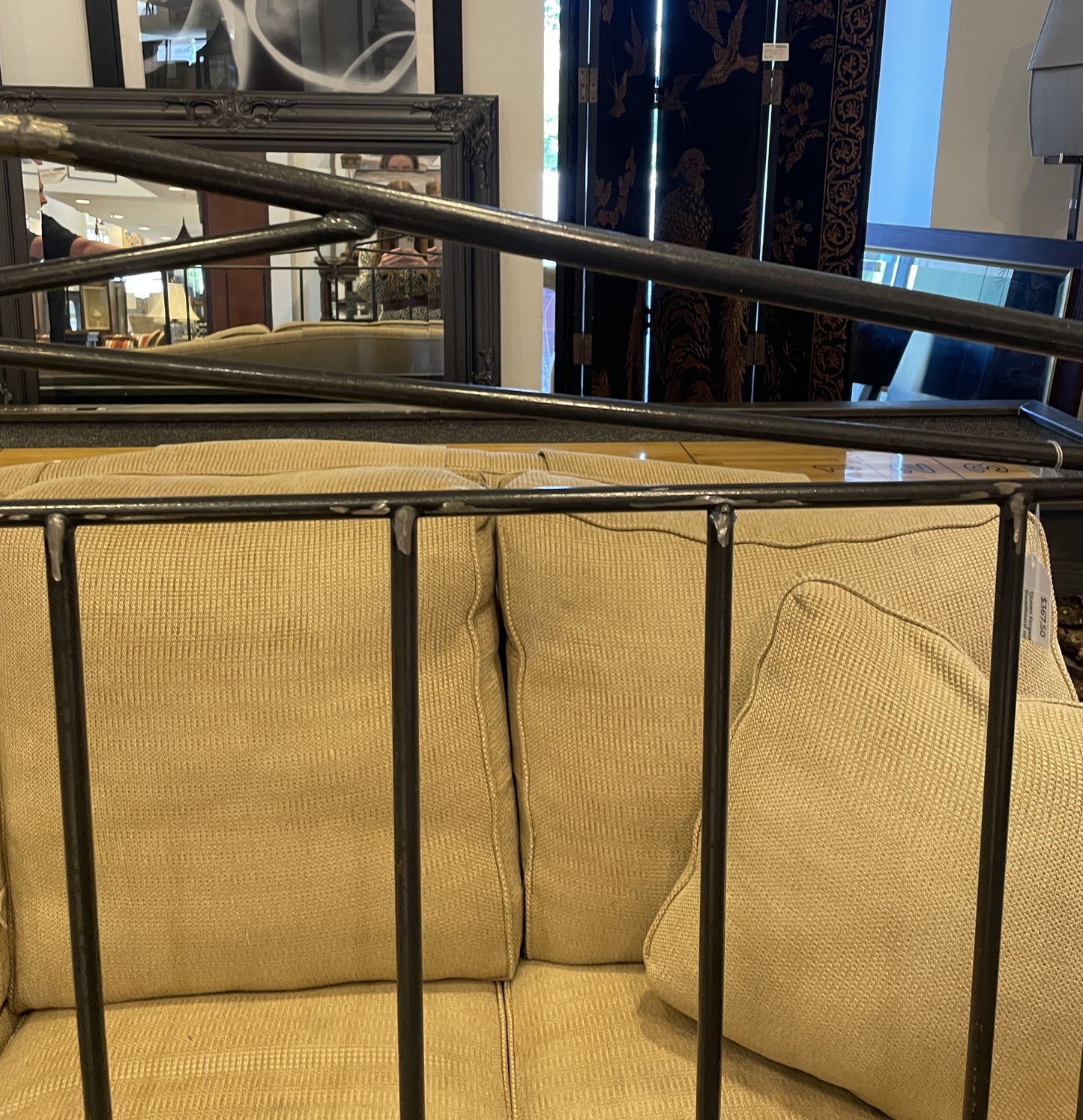 Queen Forged Iron Headboard With Circle Detail (headboard only) (0N200G)