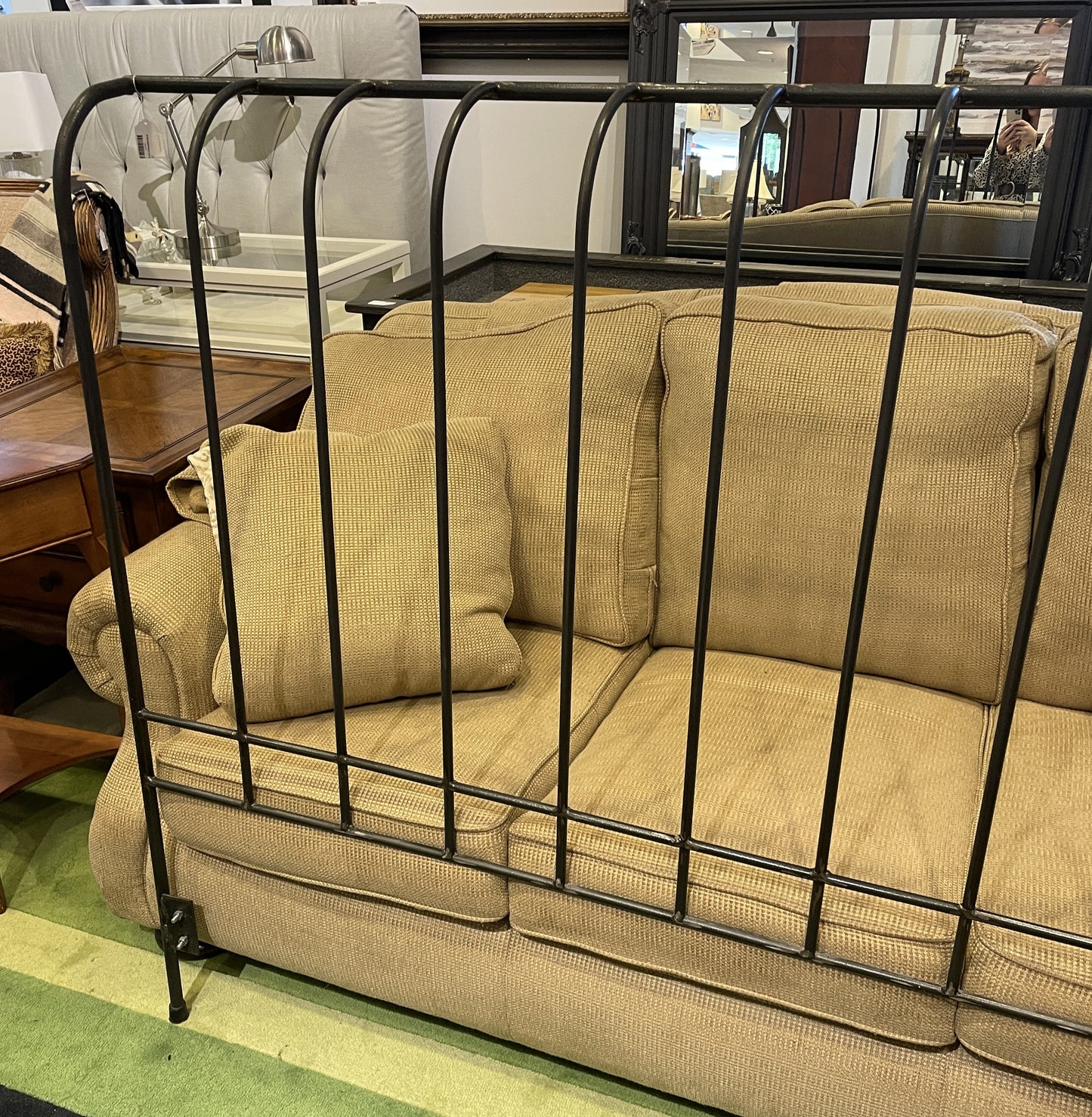 Queen Forged Iron Headboard With Rolled Top (headboard only) (0N200H)