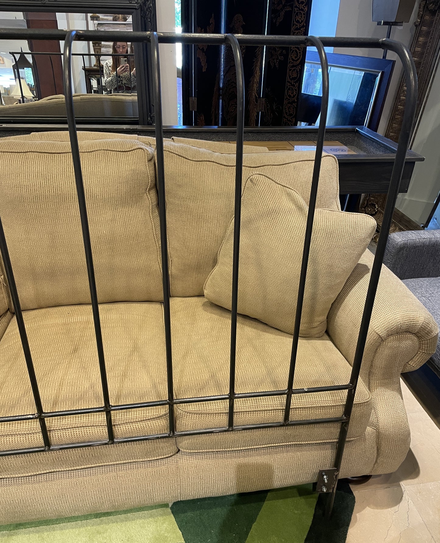 Queen Forged Iron Headboard With Rolled Top (headboard only) (0N200H)