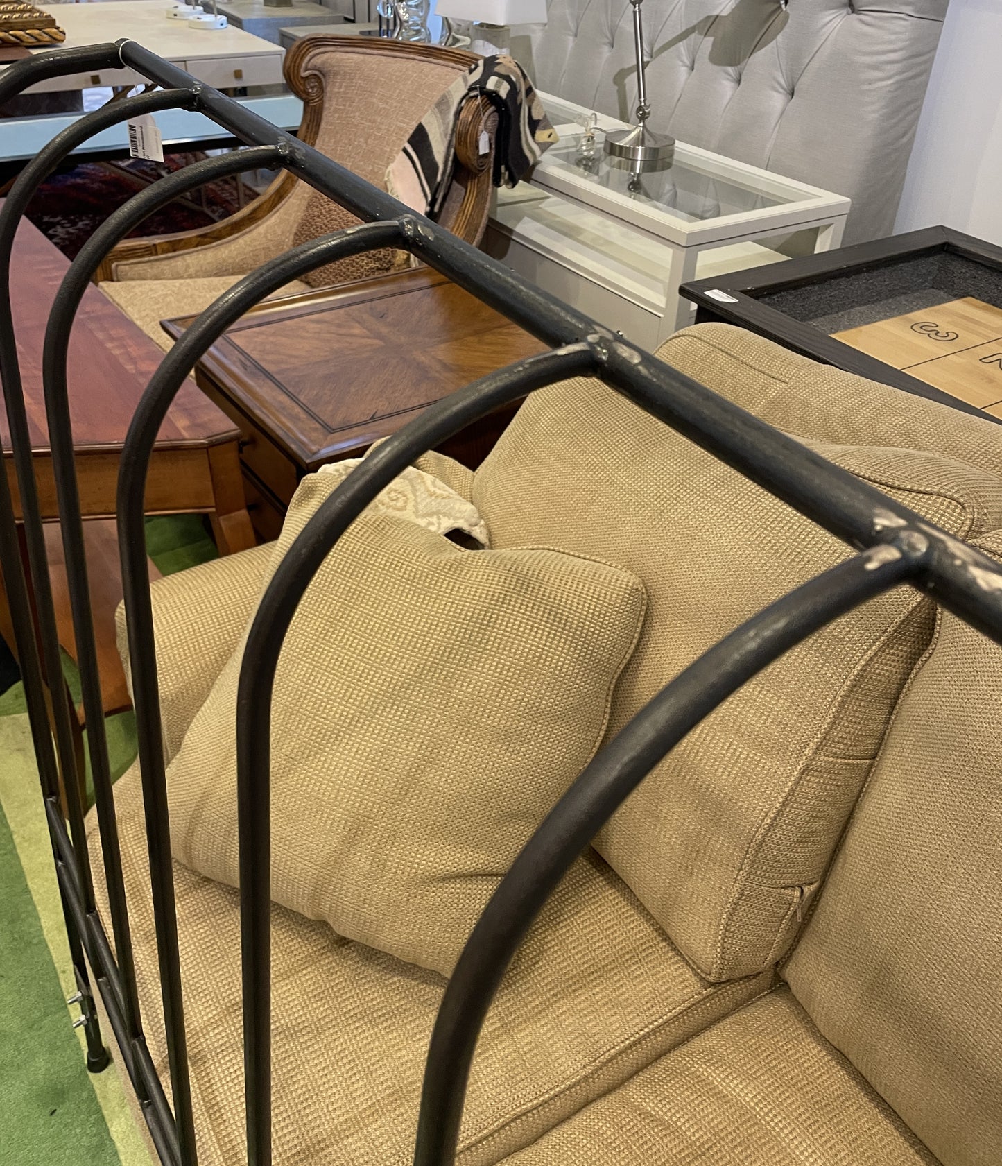 Queen Forged Iron Headboard With Rolled Top (headboard only) (0N200H)